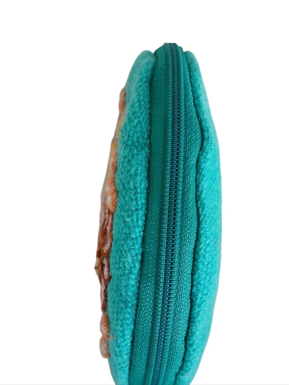 NWOT Jenny Krauss Anthropologie 100% Wool Embroidered Monogram N Pouch Bohemian